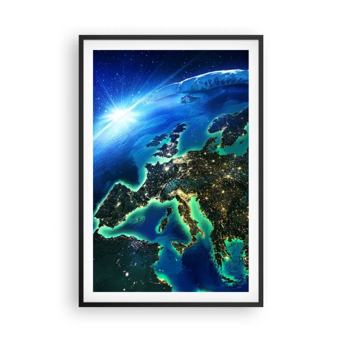 Pôster com moldura preta - Uma Europa cintilante - 61x91 cm