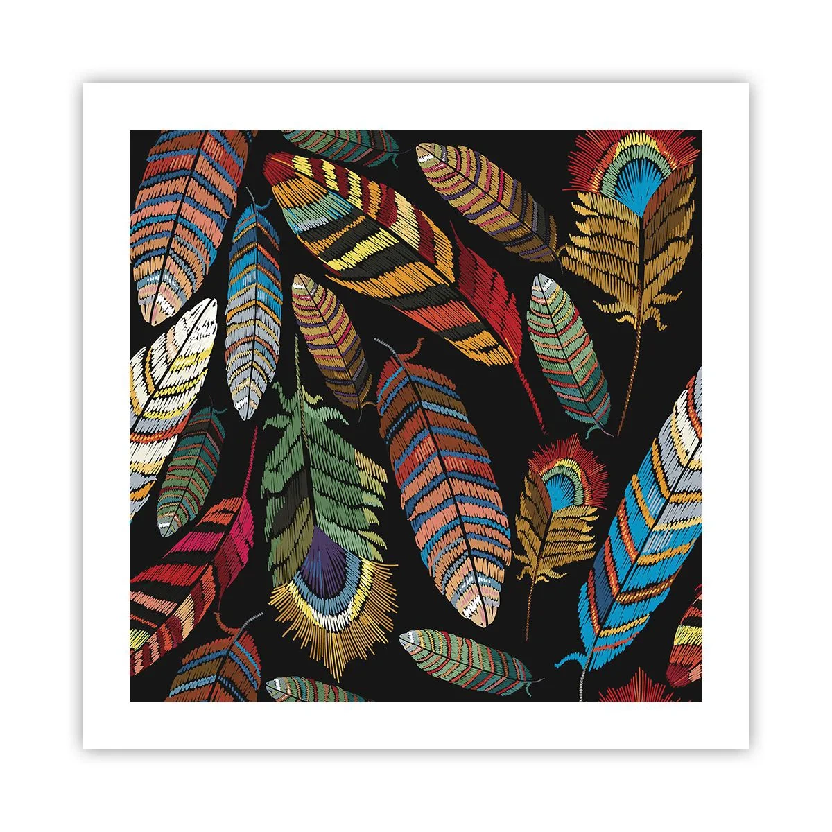 Pôster - O carnaval dos pássaros - 50x50 cm