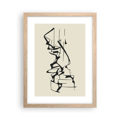 Pôster com moldura de carvalho claro - Talvez uma paisagem - 30x40 cm