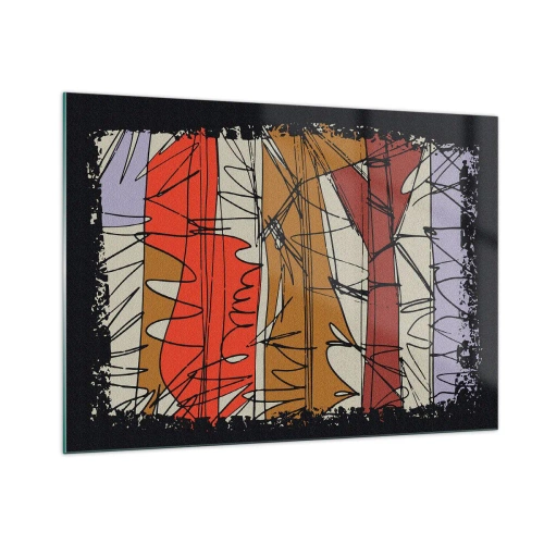 Quadro em vidro - Composição espontânea - 100x70 cm