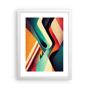 Pôster em moldura branca - Composição intensa - 30x40 cm