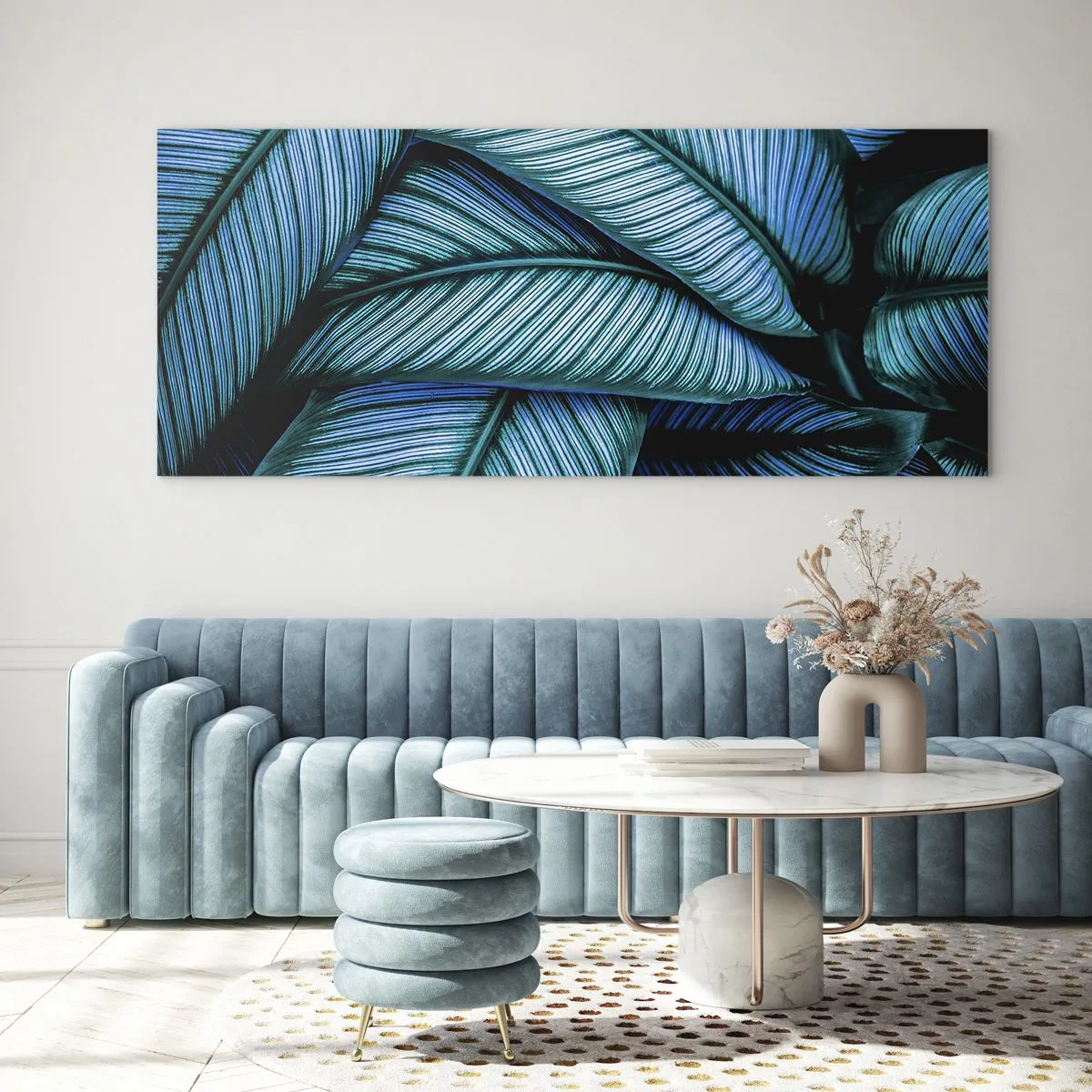 Quadro em vidro - Linhas de vida - 140x50 cm