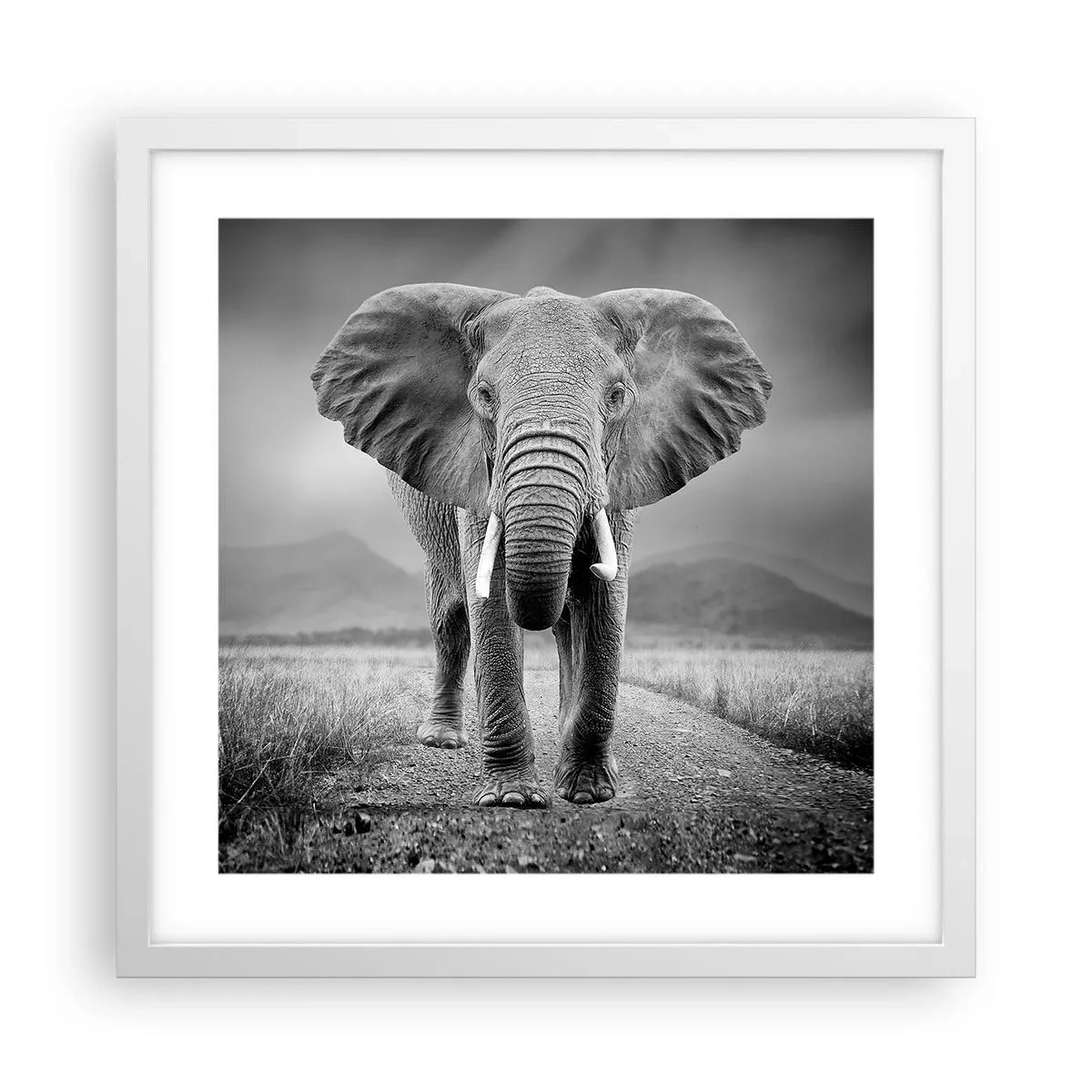 Pôster em moldura branca - O anfitrião dá as boas-vindas - 40x40 cm