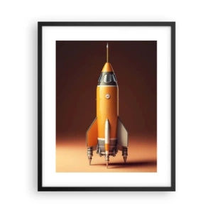 Pôster com moldura preta - Tudo começa com um sonho - 40x50 cm