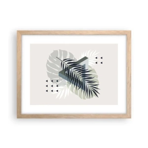 Pôster com moldura de carvalho claro - Natureza e geometria – duas ordens? - 40x30 cm