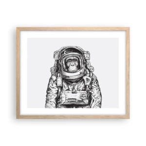 Pôster com moldura de carvalho claro - Evolução alternativa - 50x40 cm