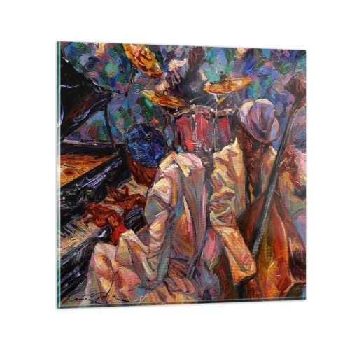 Quadro em vidro - Num só ritmo - 50x50 cm