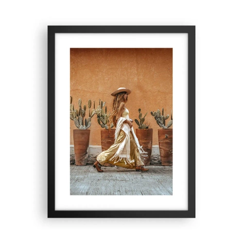Pôster com moldura preta - Estilo hippie - 30x40 cm
