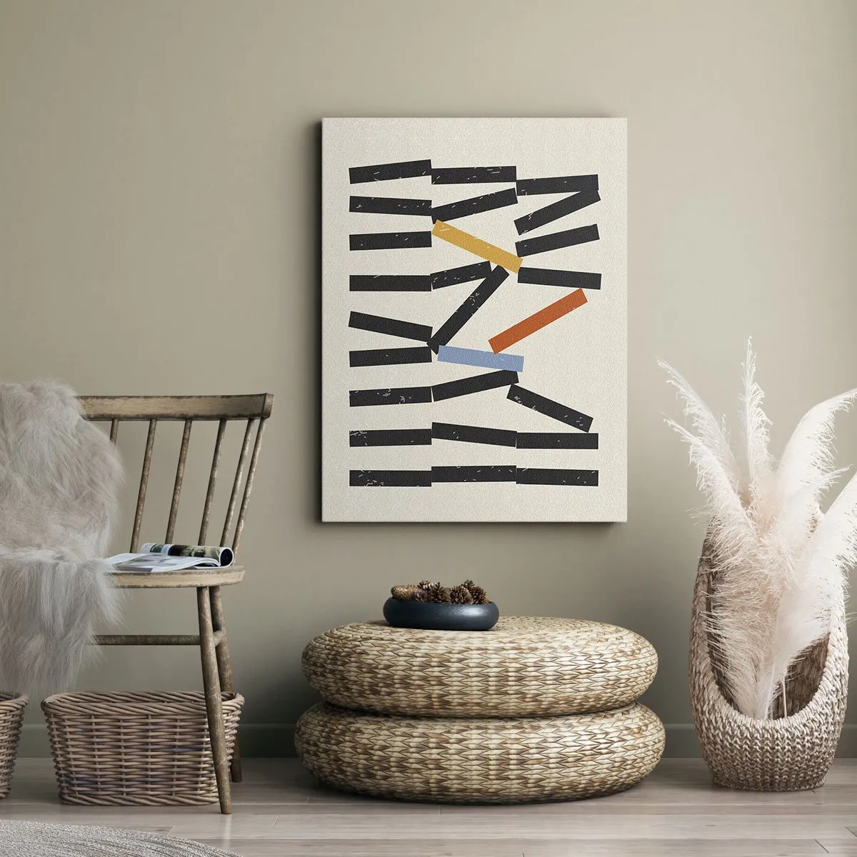 Quadro em tela - Dominó – composição - 50x70 cm