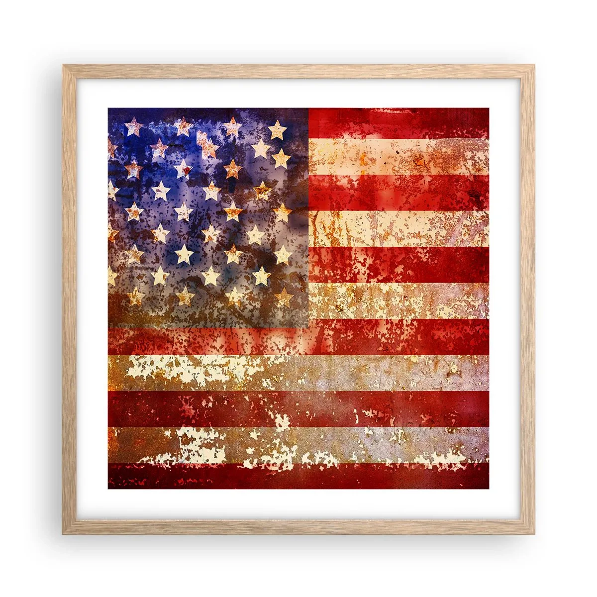 Pôster com moldura de carvalho claro - A glória não será esquecida - 50x50 cm