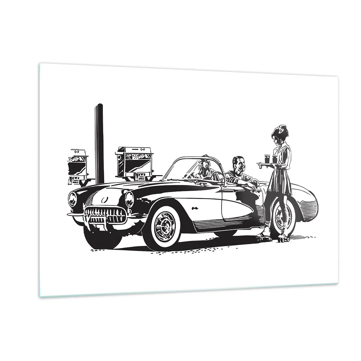 Quadro em vidro - 60º - América Despreocupada - 120x80 cm