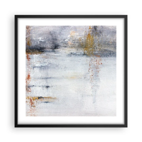 Pôster com moldura preta - Atrás da cortina de ar - 50x50 cm