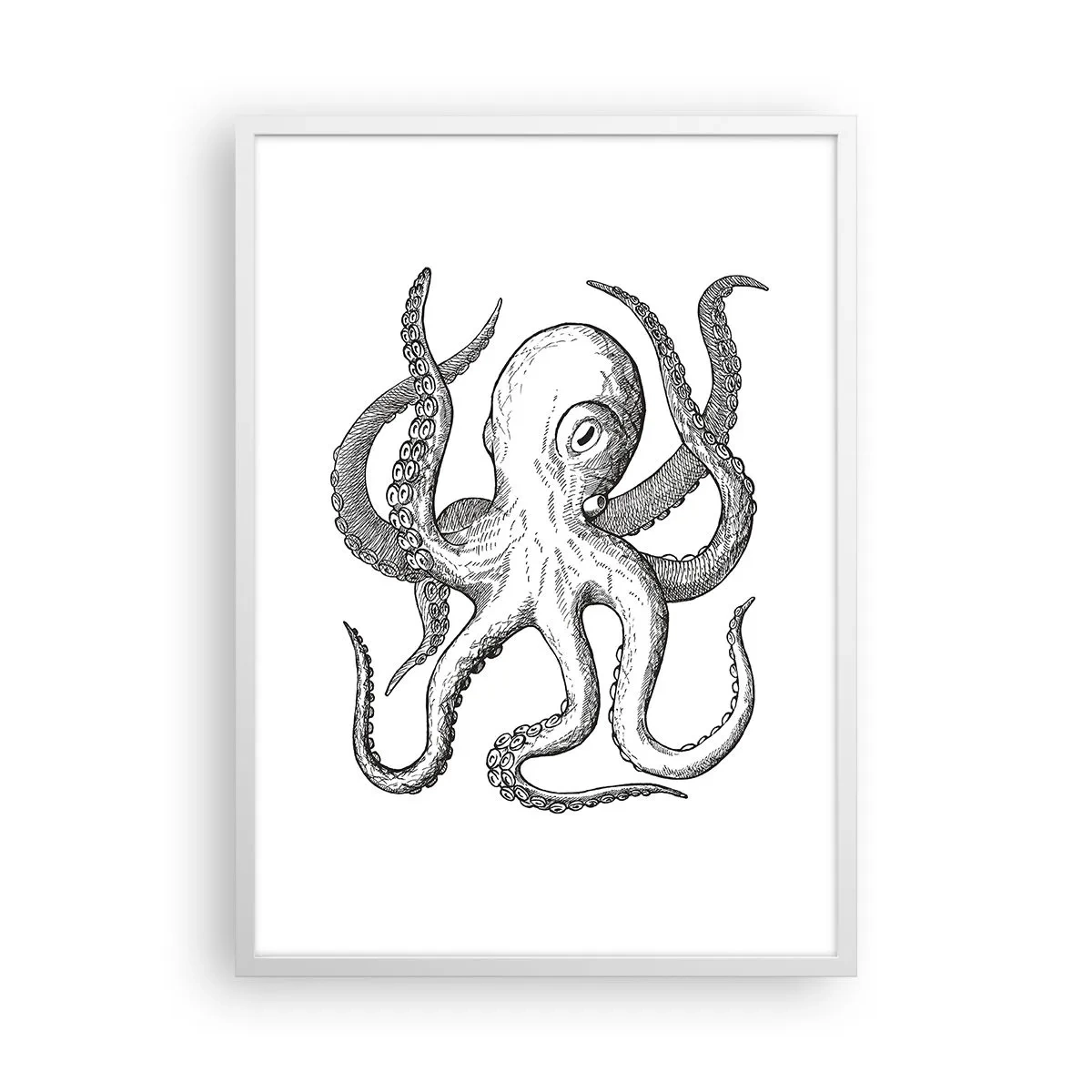 Pôster em moldura branca - Dançando com as ondas - 50x70 cm