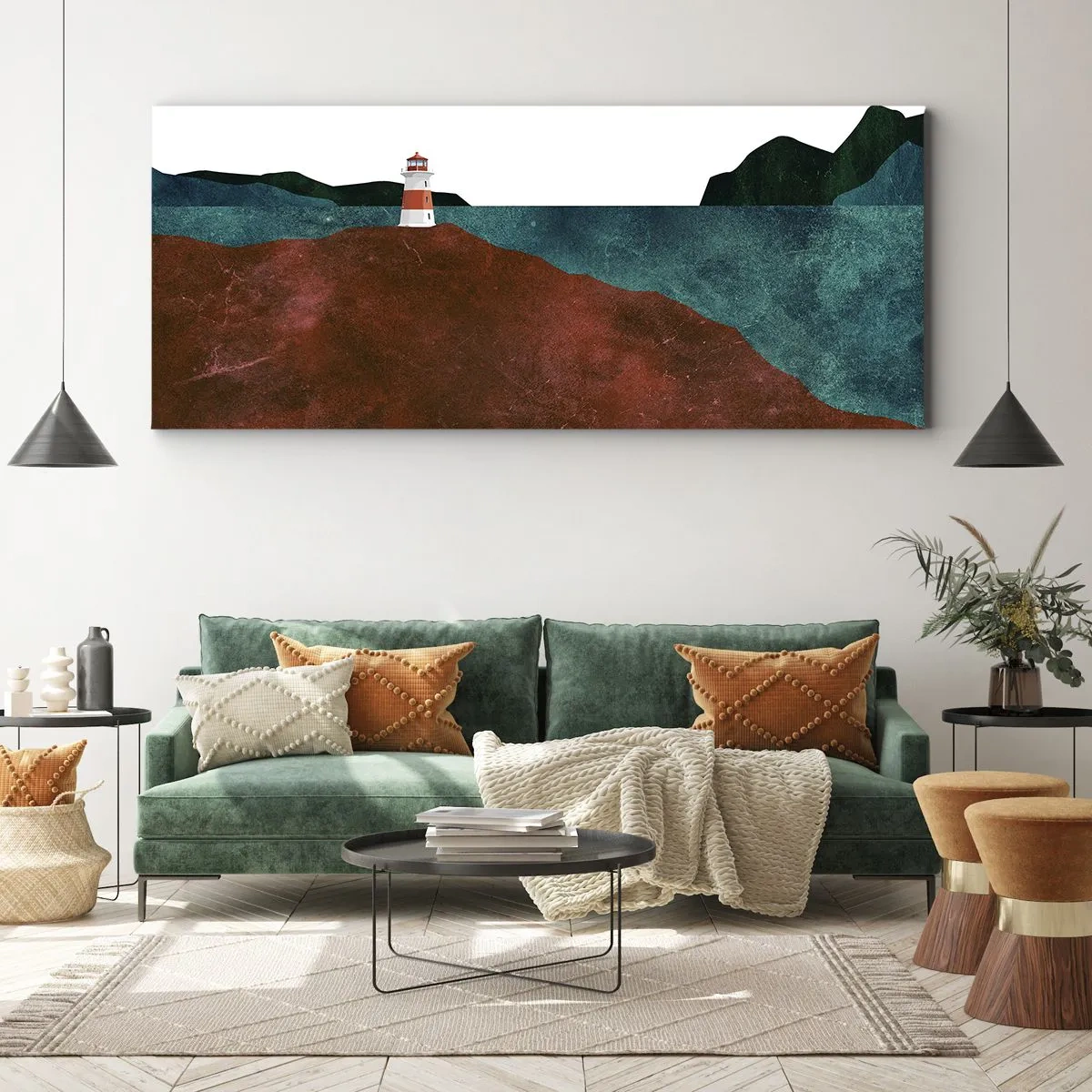 Quadro em tela - Olhando para o mar - 160x50 cm