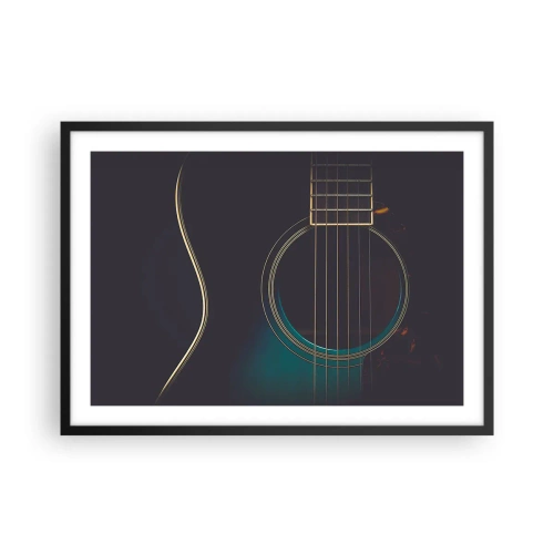 Pôster com moldura preta - Um momento antes de soar - 70x50 cm