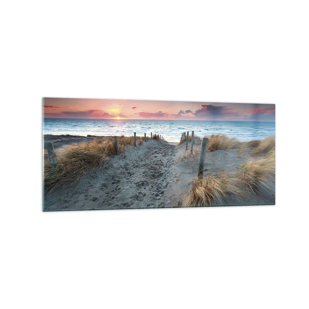 Quadro em vidro - Derramou um arco-íris de esplendor radiante.... - 120x50 cm