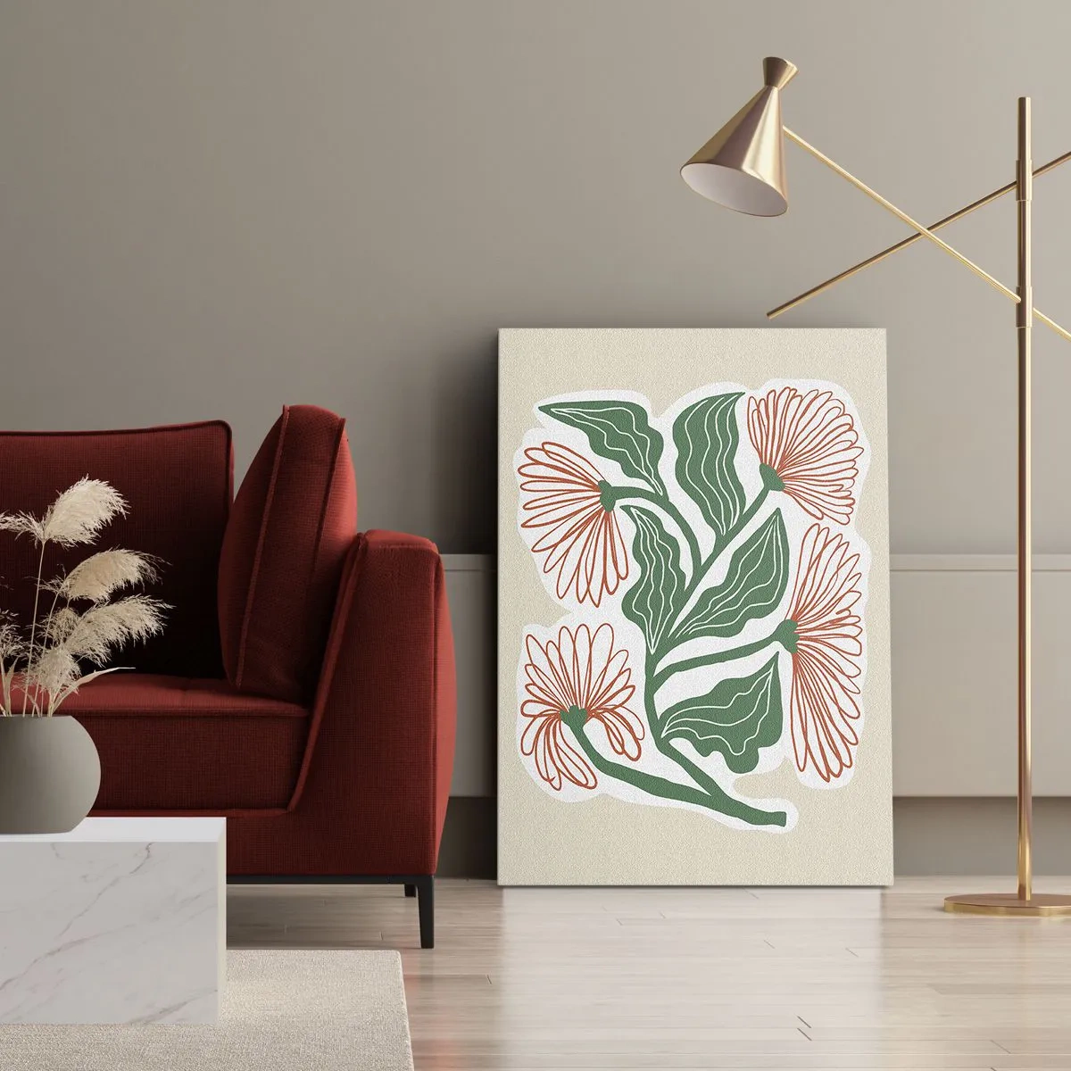 Quadro em tela - Folclórico e moderno - 65x120 cm