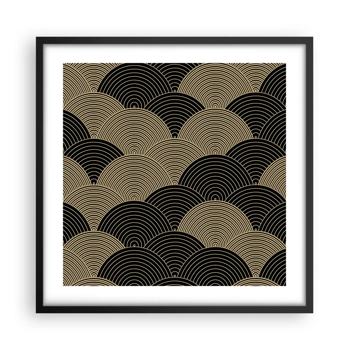 Pôster com moldura preta - Unidade na multiplicidade - 50x50 cm