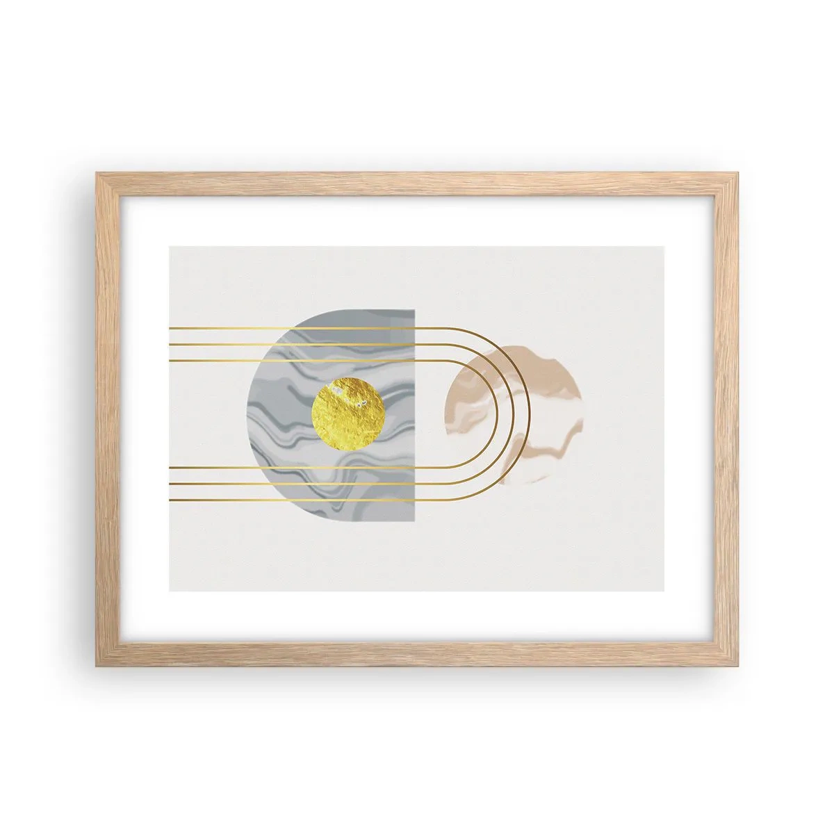 Pôster com moldura de carvalho claro - Brilho e claridade - 40x30 cm