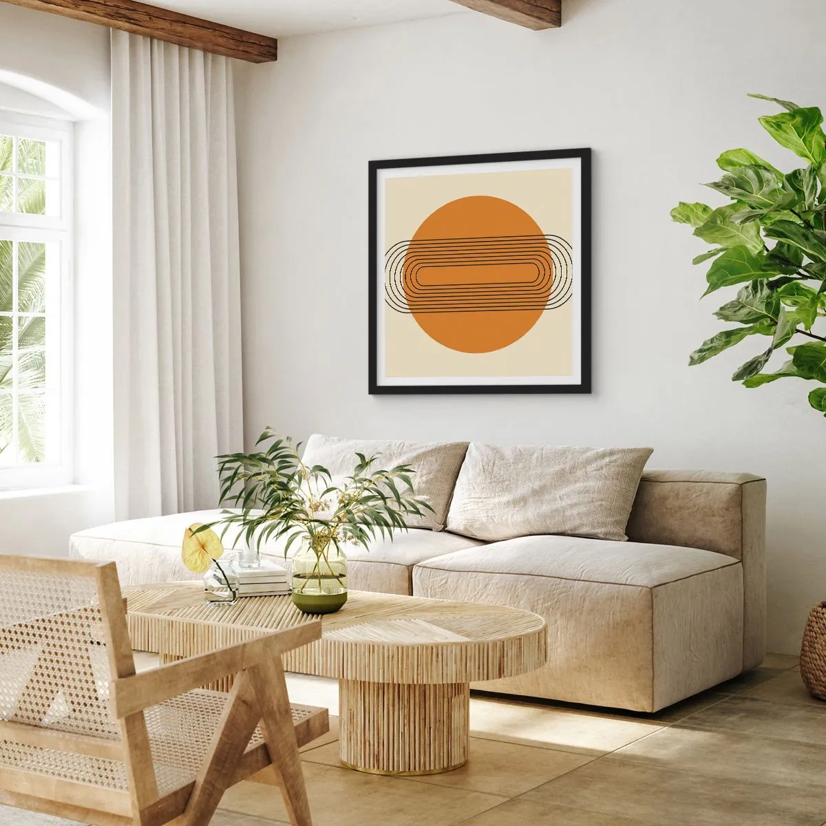 Pôster com moldura preta - O plano perfeito - 40x40 cm