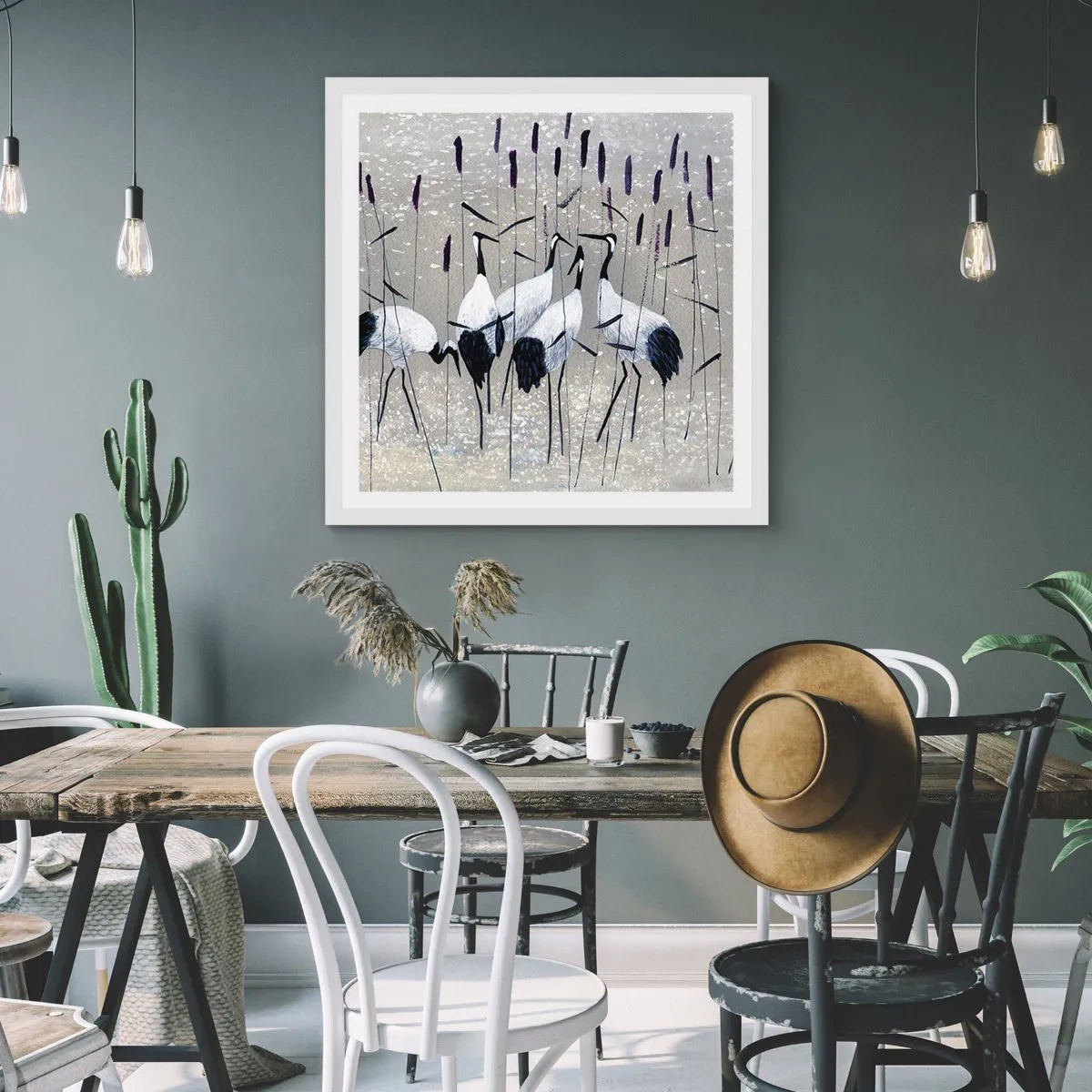 Pôster em moldura branca - Entre os seus - 40x40 cm