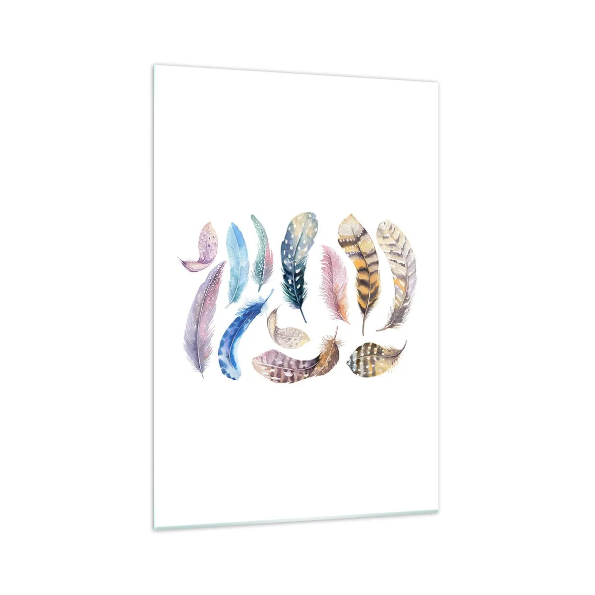 Quadro em vidro - Leve, heterogéneo e multicolorido - 70x100 cm