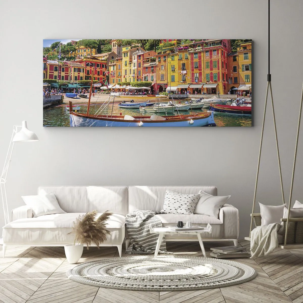 Quadro em tela - Manhã italiana - 90x30 cm