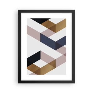 Pôster com moldura preta - Planos e ângulos - 30x40 cm