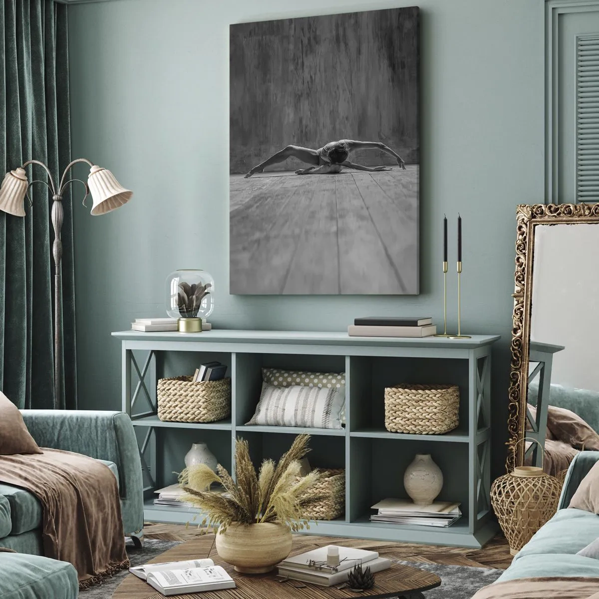 Quadro em tela - Simetria encontrada - 45x80 cm