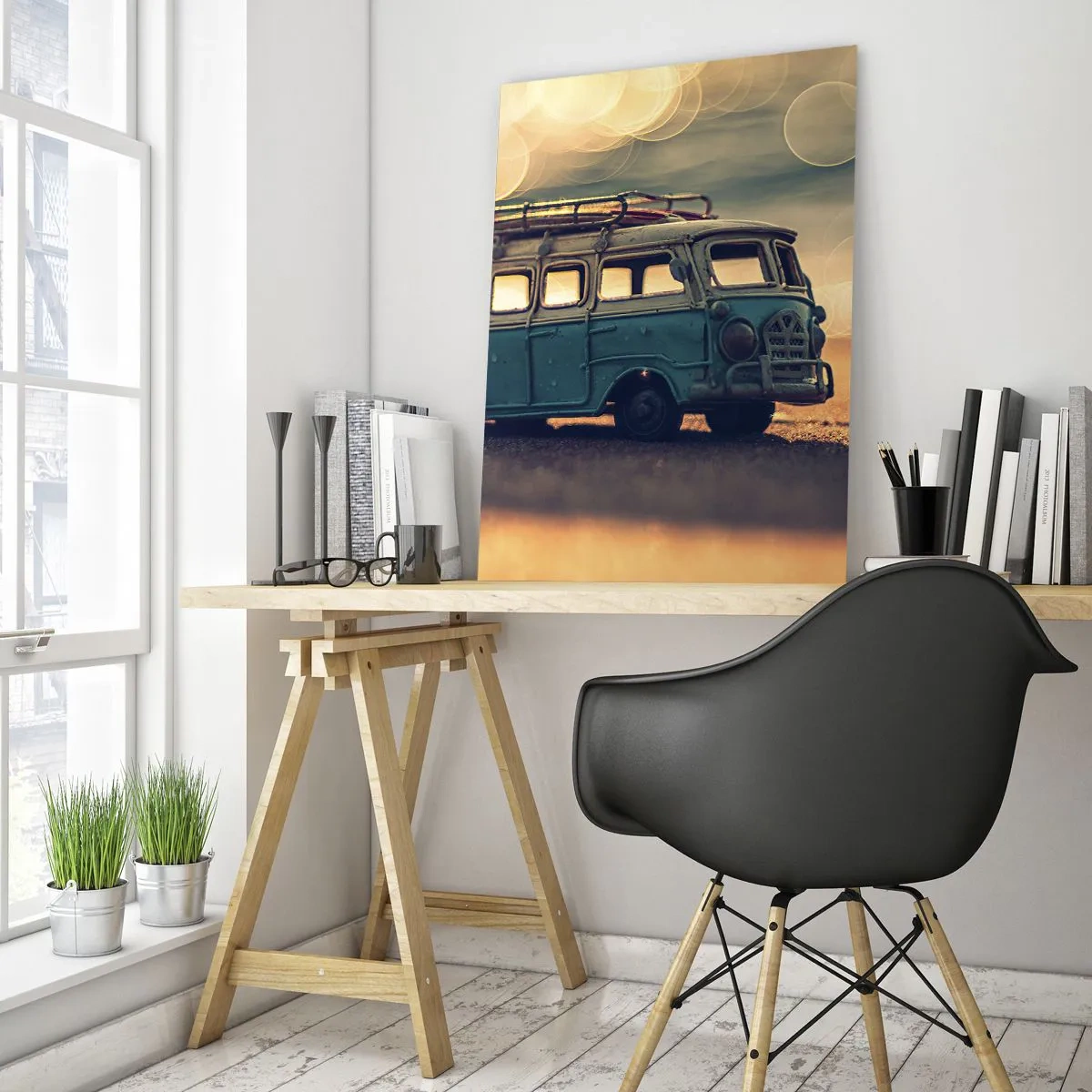 Quadro em vidro - O fim da idolatria do dinheiro e do trabalho - 70x100 cm