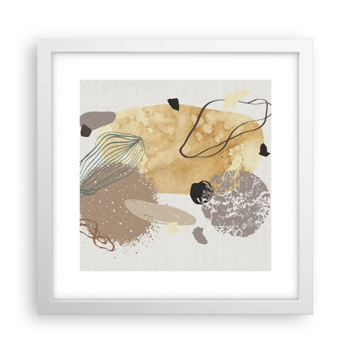 Pôster em moldura branca - Plumcologia aplicada - 30x30 cm