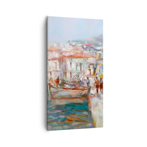 Quadro em tela - Férias em pastel - 55x100 cm