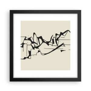 Pôster com moldura preta - Talvez uma paisagem - 30x30 cm