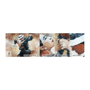 Amostra de papel de parede autocolante Deluxe Sticker - A la Rudolf Valentino - Abstração, Dança, Tango - 100x30 cm