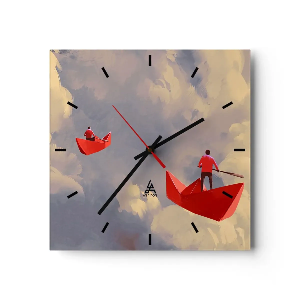 Relógio de parede - Relógio em vidro - Expedição dos sonhadores - 30x30 cm