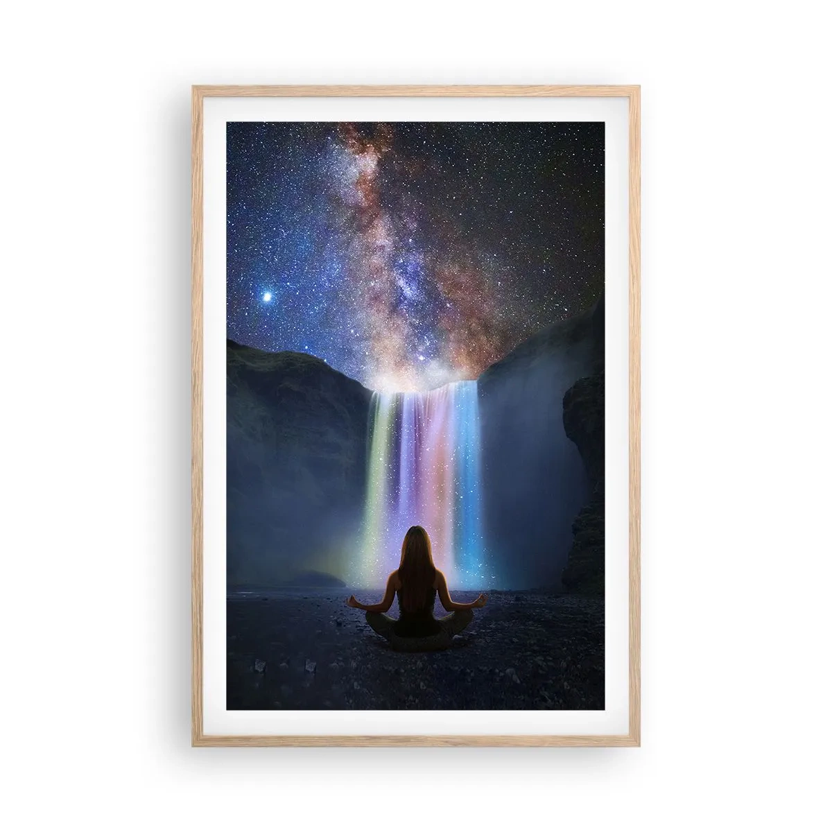 Pôster com moldura de carvalho claro - Harmonia absoluta - 61x91 cm