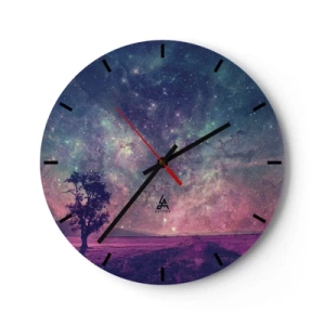 Relógio de parede - Relógio em vidro - Sob o céu mágico - 40x40 cm