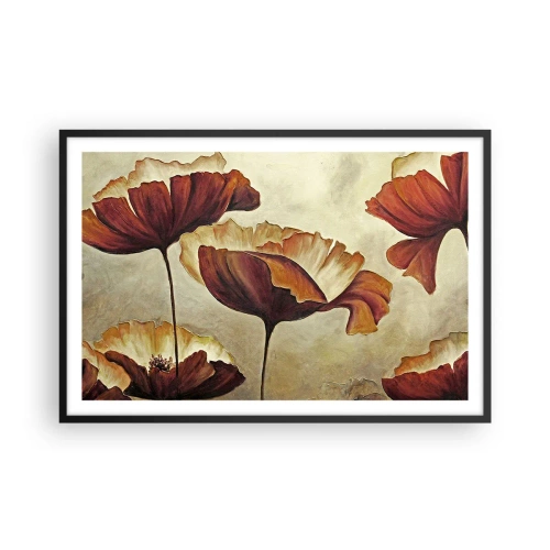 Pôster com moldura preta - Prados e pradarias - 91x61 cm