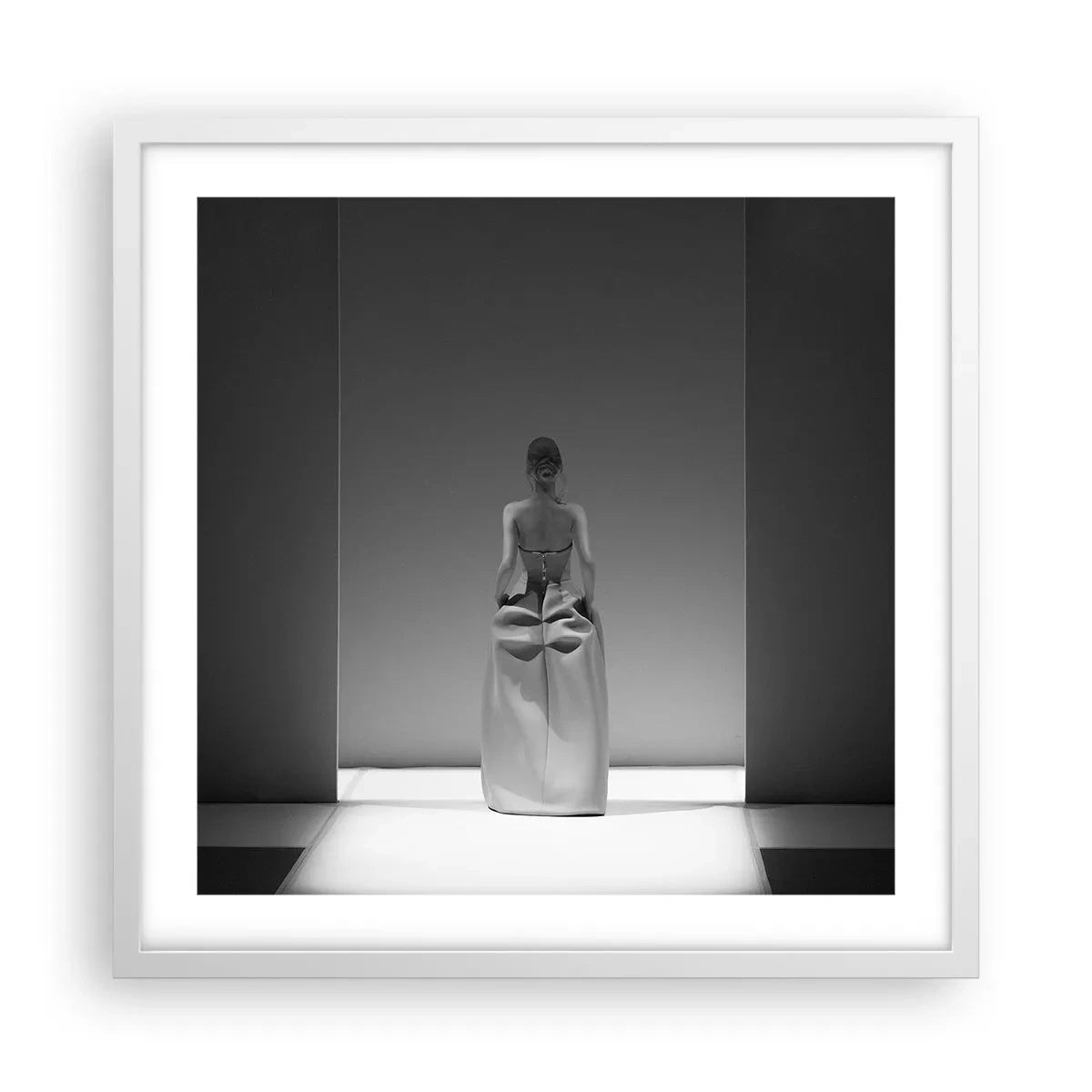 Pôster em moldura branca - Simplicidade refinada - 50x50 cm