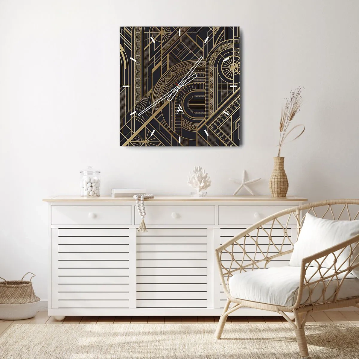 Relógio de parede - Relógio em vidro - Conceitos, ideias, planos - 30x30 cm