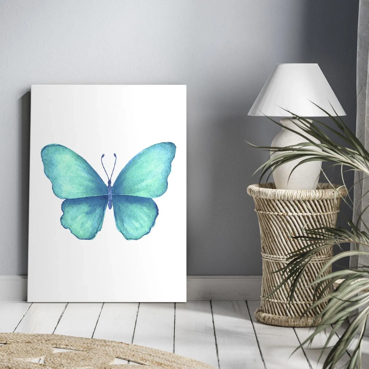 Quadro em tela - Turquesa por natureza - 65x120 cm