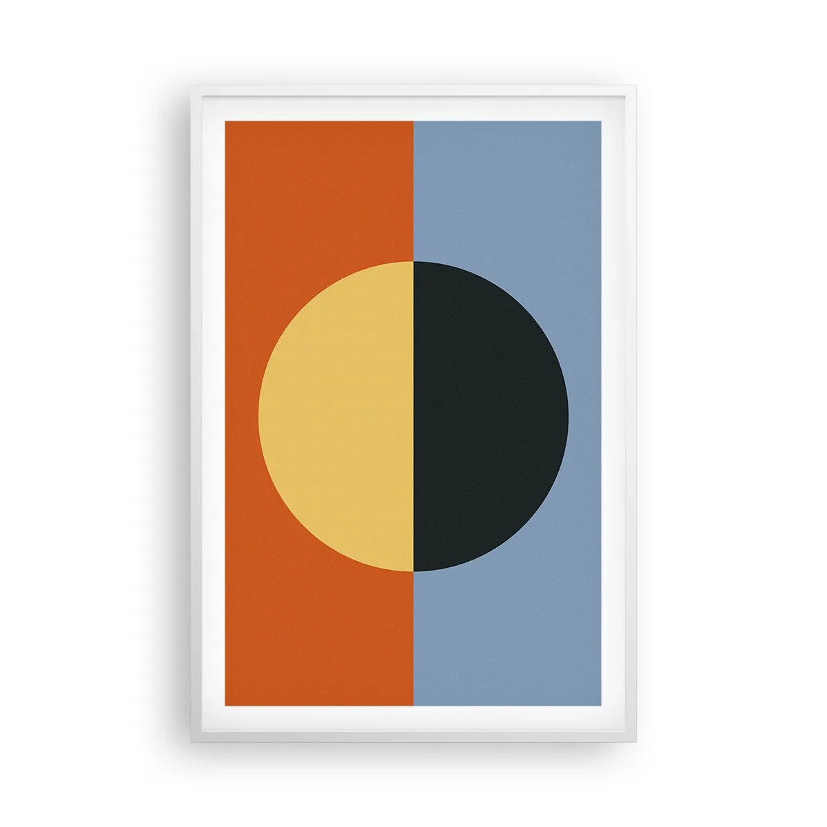 Pôster em moldura branca - Composição do calor e do frio - 61x91 cm