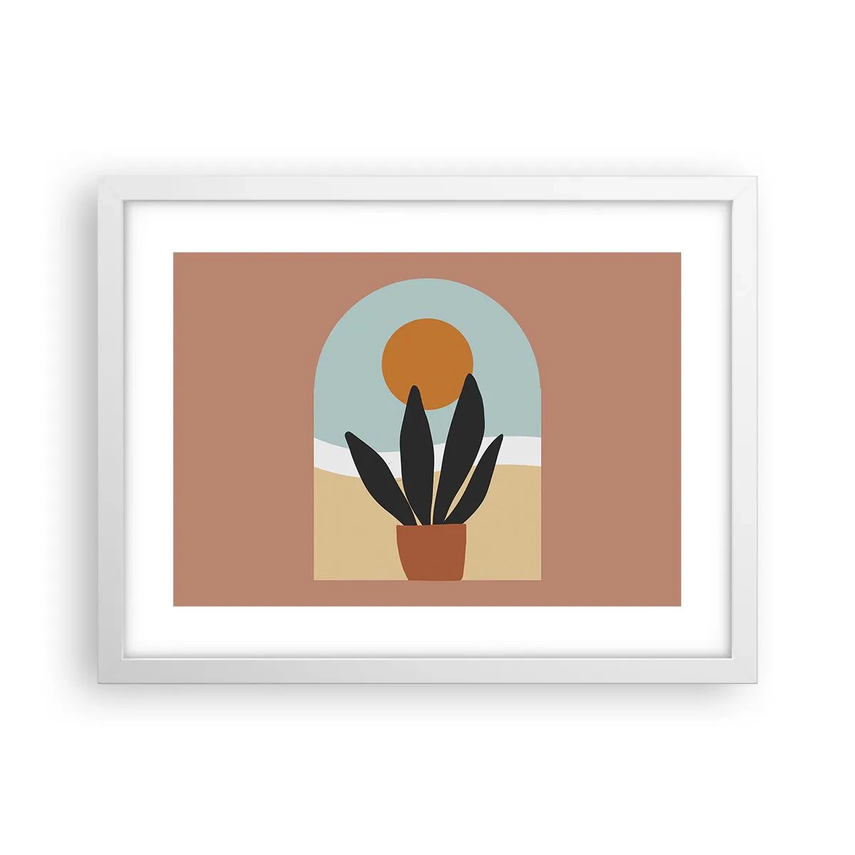 Pôster em moldura branca - Pequenas alegrias - 40x30 cm