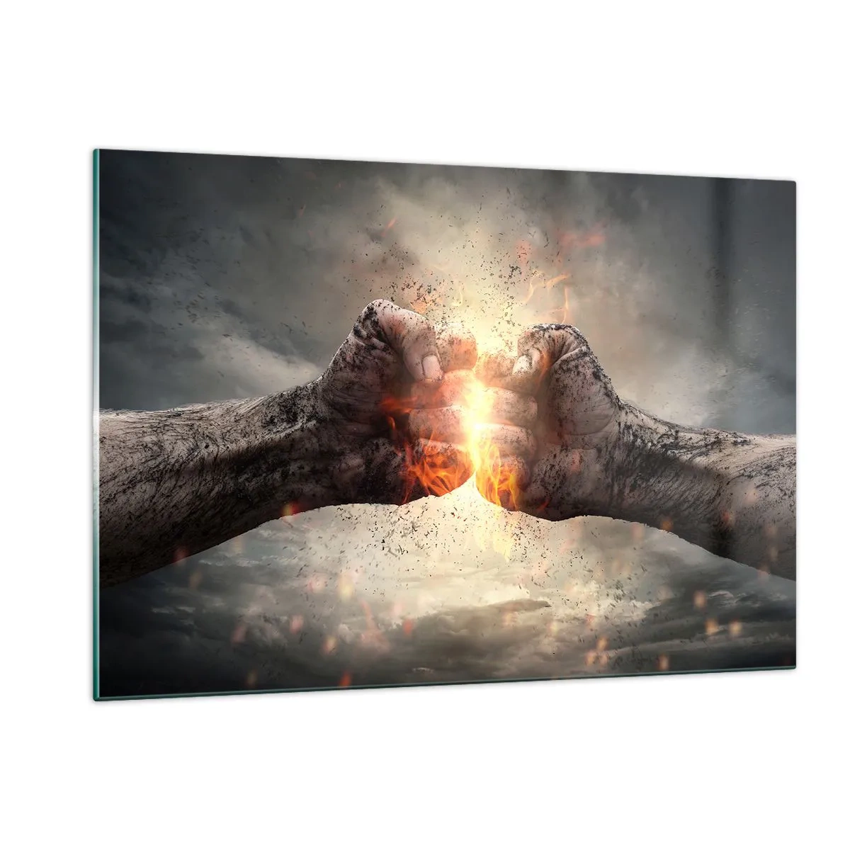 Quadro em vidro - Prepare-se para a luta - 120x80 cm