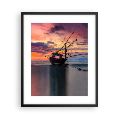 Pôster com moldura preta - Noite exótica - 40x50 cm