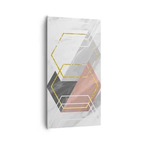 Quadro em tela - Composição em cadeia - 65x120 cm