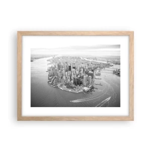 Pôster com moldura de carvalho claro - Como não amar? - 40x30 cm