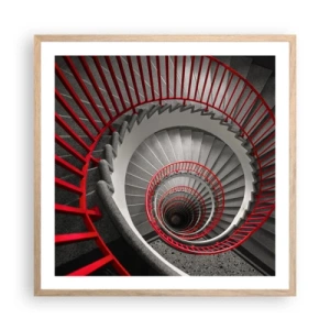 Pôster com moldura de carvalho claro - Diversão de arquitetura - 60x60 cm