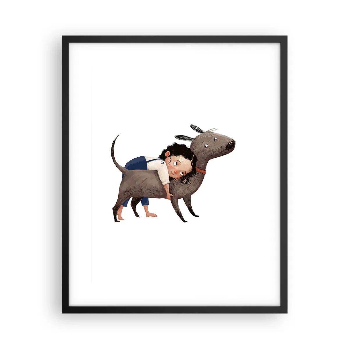 Pôster com moldura preta - Melhores amigos - 40x50 cm