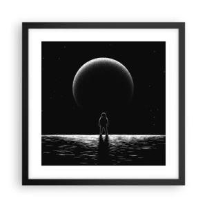 Pôster com moldura preta - Cara a cara - 40x40 cm